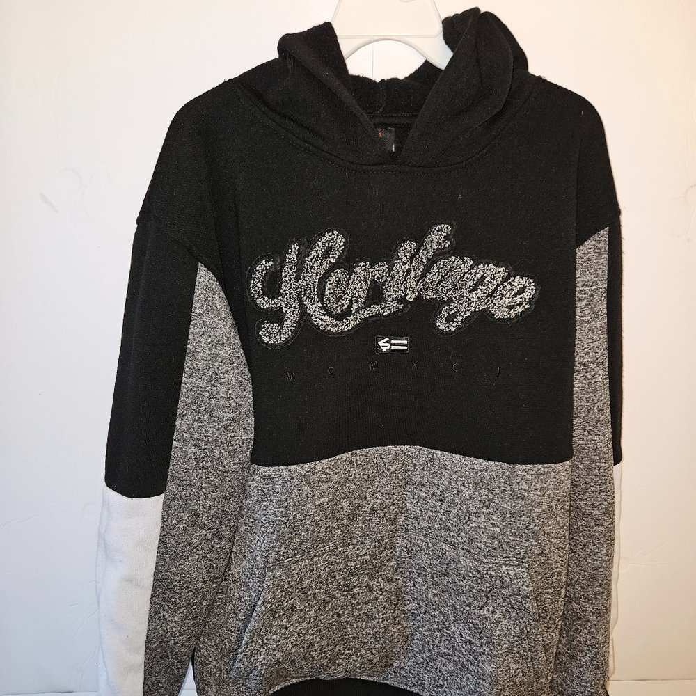 Boys Black Grey SOUTH POLE Sweatshirt Hoodie Size XL